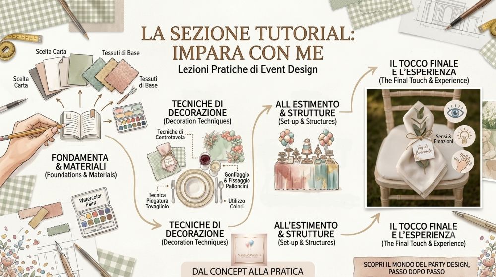 raccolta di articoli scritti da Alessia vincenti.  Tutorial di tecniche e decorazioni per allestimenti scenografici.