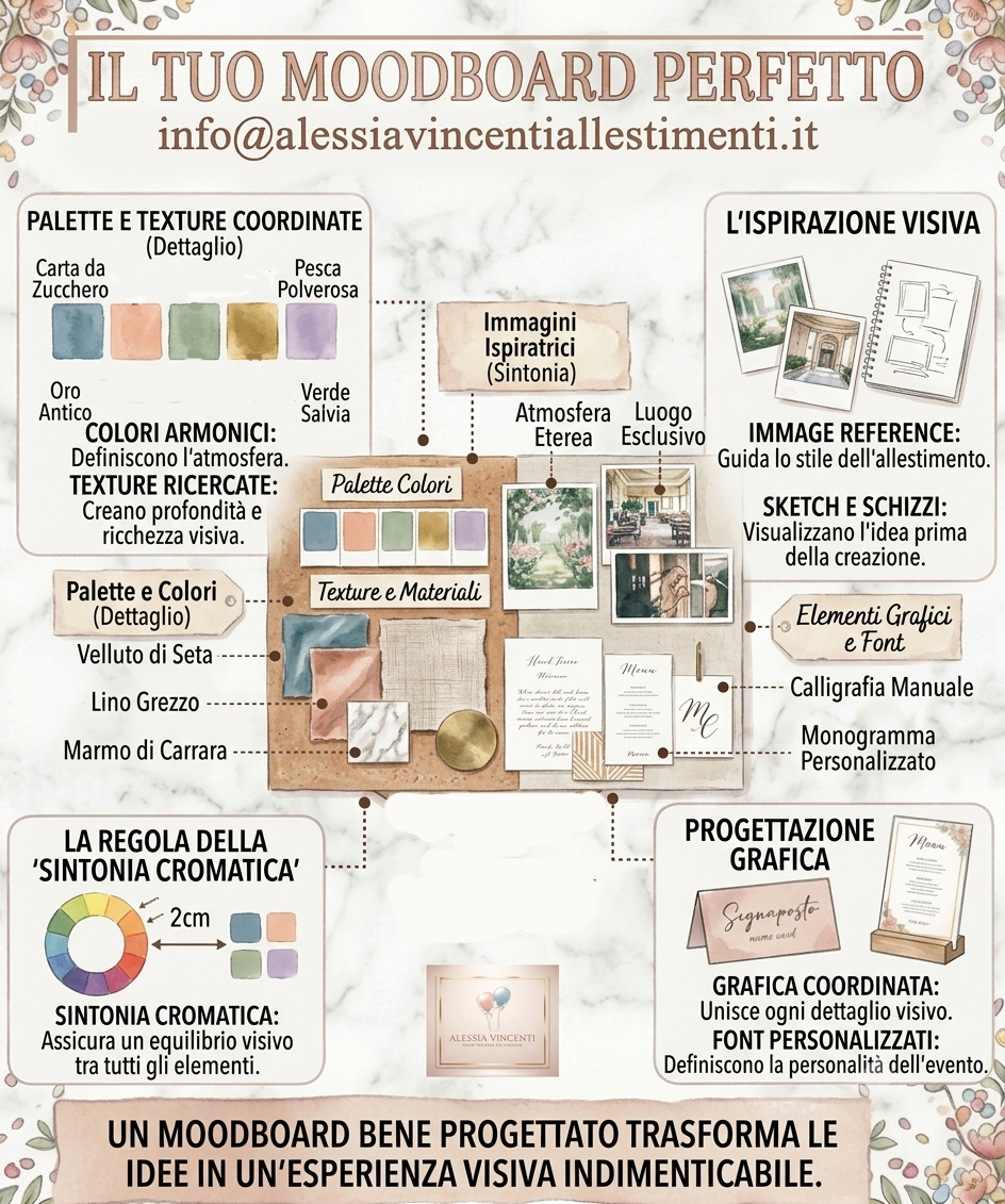 Articolo sulla moodboard (il mio concept emozionale) realizzato da Alessia Vincenti Roma